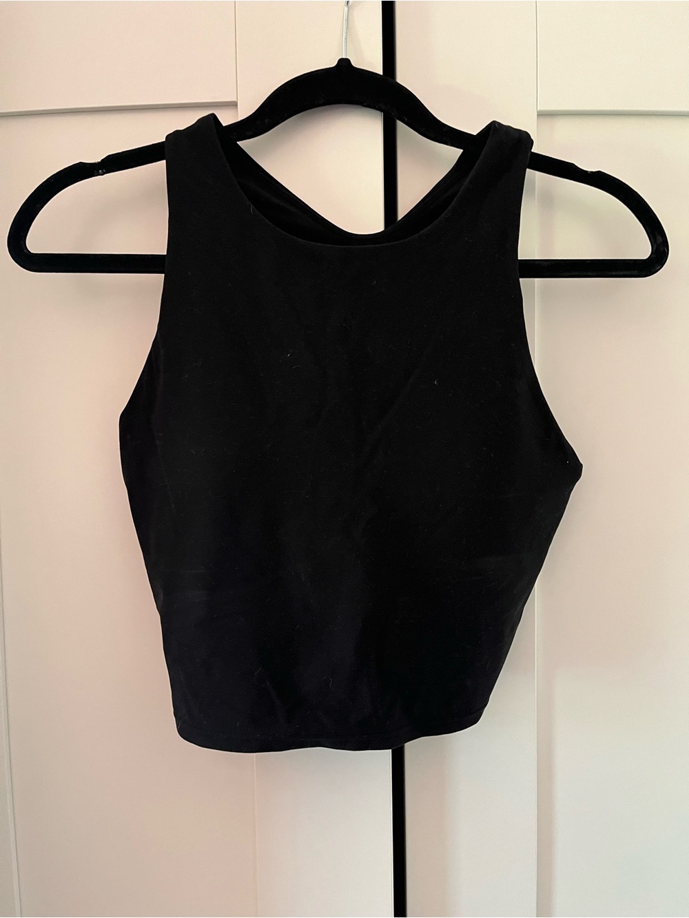 Athleta Black High-Neck Cropped Tank